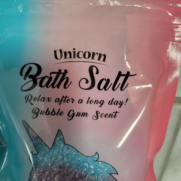 Unicorn Bath Salt Bubble Gum Scent Relax After A Long Day Pink 11.28 Oz NEW - Picture 2 of 5